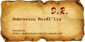 Dobrovics Rozália névjegykártya