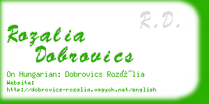 rozalia dobrovics business card